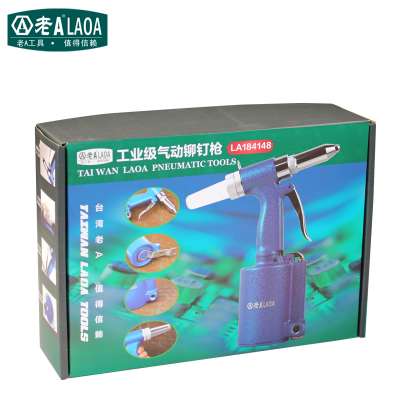 LAOA Industrial Grade Cordless Pneumatic Rivet Gun Hitter Riveter Air Gun Work ability 2.4mm/3.2mm/4mm/4.8mm Work Range 16mm